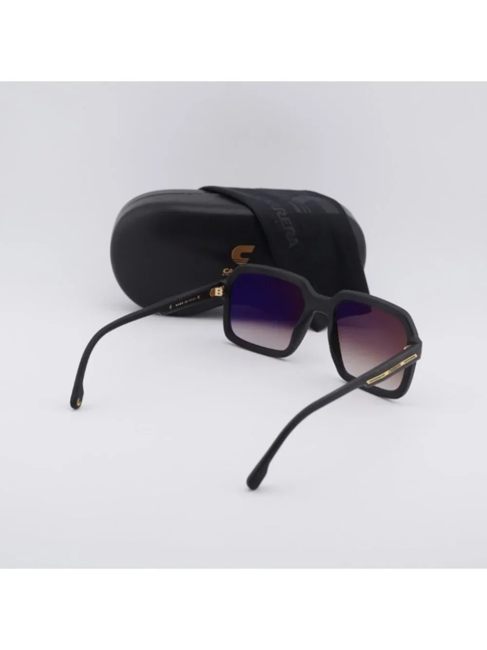 Carrera VICTORY C 08/S 0003 86 Sunglasses Black Square Frame, Brown Lenses